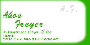 akos freyer business card